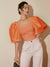 Variant image for Kvinders Bluse Firkantet Halsudskæring Slim Fit 100% Bomuld-25
