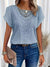 Kvinders Bluse i Blonde Med Delikate Detaljer Polyester-5