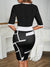 Kvinders To-i-Én Kjole Geo-Print Polyester Rund Hals-4