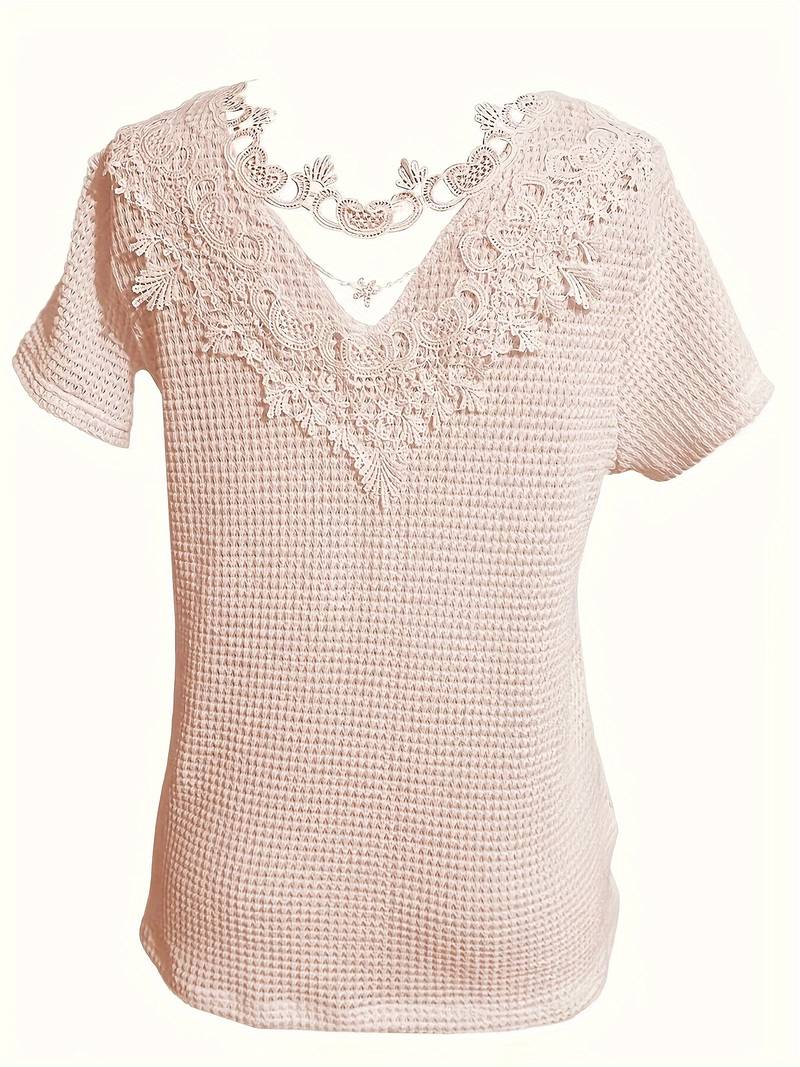 Kvinders T-shirt Rund Hals Kontrasterende Design 100% Bomuld-3