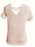 Kvinders T-shirt Rund Hals Kontrasterende Design 100% Bomuld-3