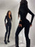 Dame Jumpsuit Elegant Tætsiddende Polyester Med Lange Ærmer Og Ankellange Bukser-2