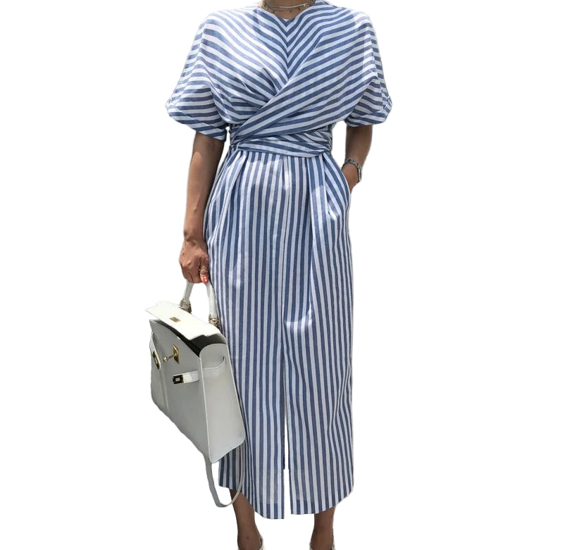 Stribet Bandage-kjole