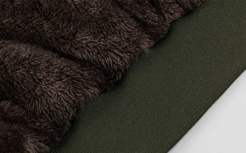 Bomberjakke i tyk plys til mænd