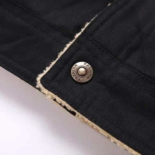 Plys tyk uldjakke til mænd