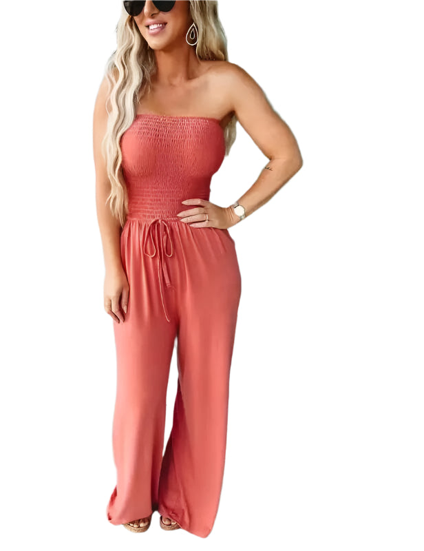 Dame Jumpsuit Off-Shoulder Elegant Polyester-1