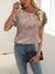 Kvinders Bluse Bølgeformet Design Polyester Rund Halsudskæring-2
