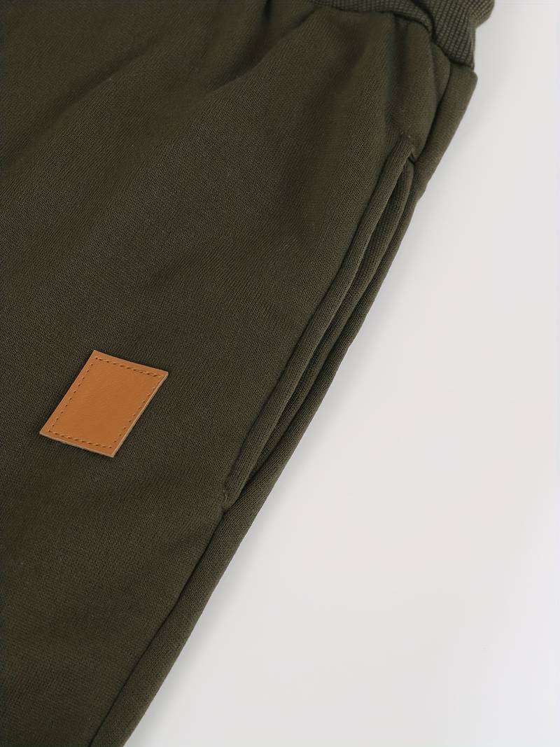 Herre Bukser Løs Pasform med Snøre 100% Bomuld Casual Bukser til Mænd-5