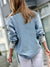 Dame Skjorte Denim Med Kantelementer Komfortabel Pasform-5