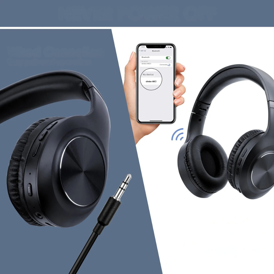 Sammenklappelig trådløs over-ear-hovedtelefon