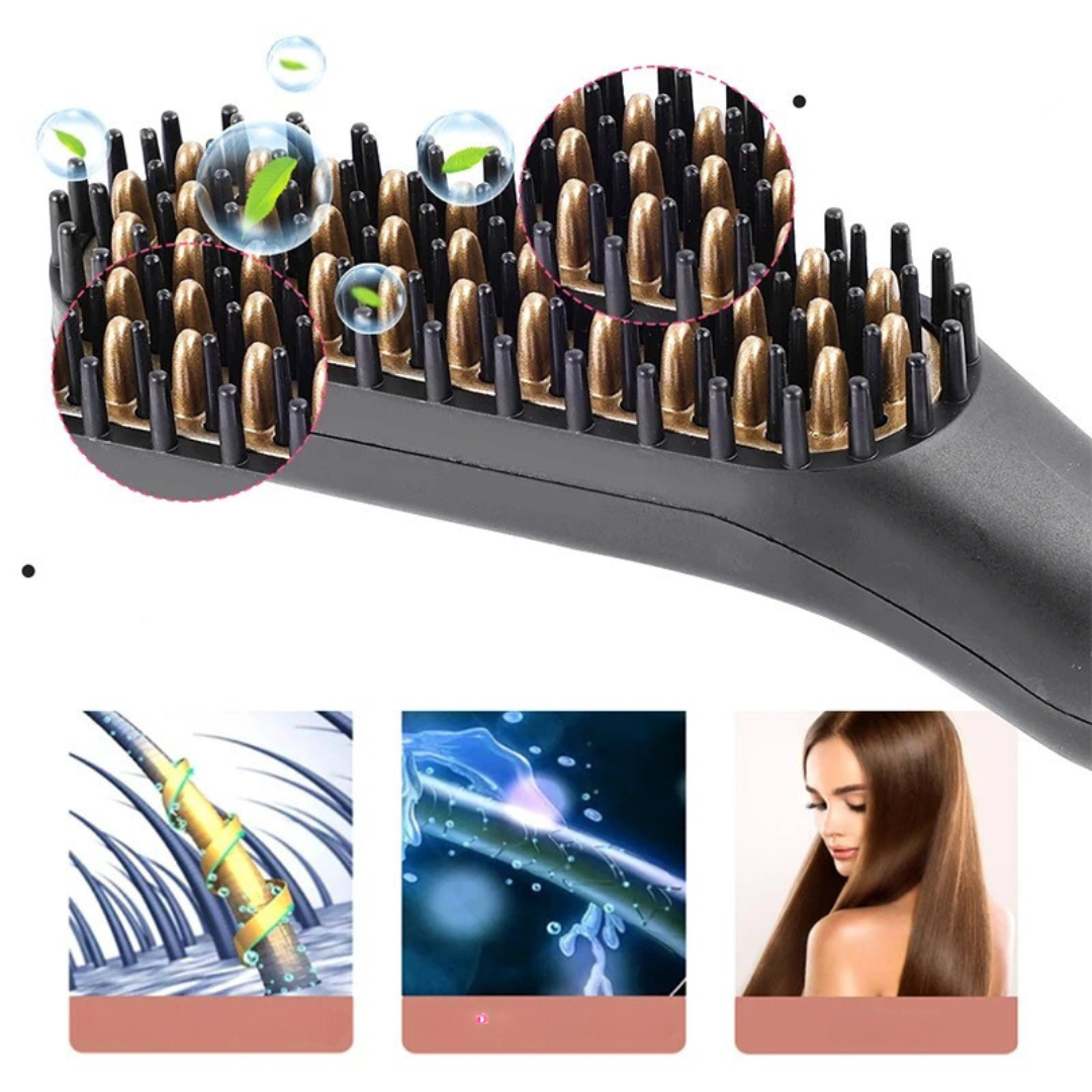 Børste til udglatning af skæghår til mænd