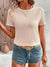Kvinders T-shirt Rund Hals Kontrasterende Design 100% Bomuld-5
