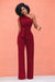 Kvinders Jumpsuit One-Shoulder Polyester Bomuld-2