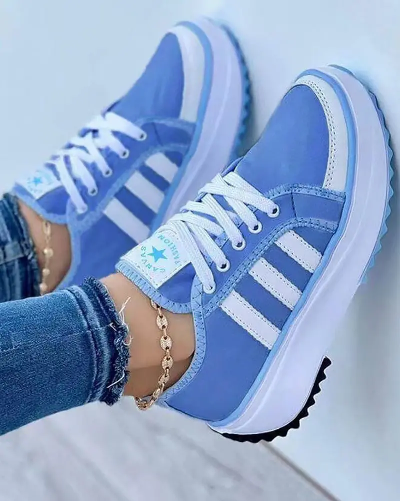 Kvinders Sneakers Komfortabelt Lærred Anti-Slip Gummi