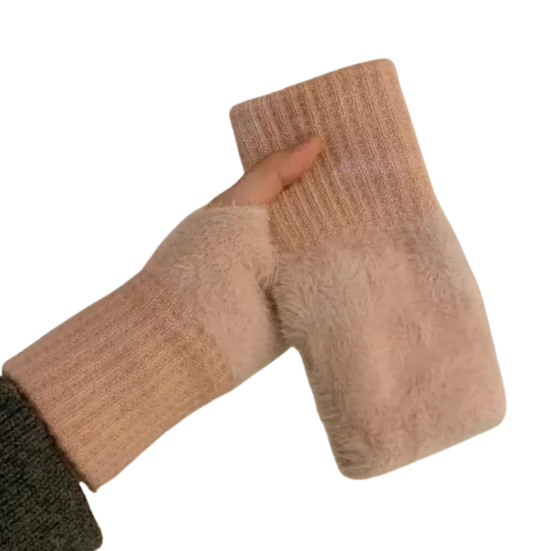 Halvfinger Fleecehandsker