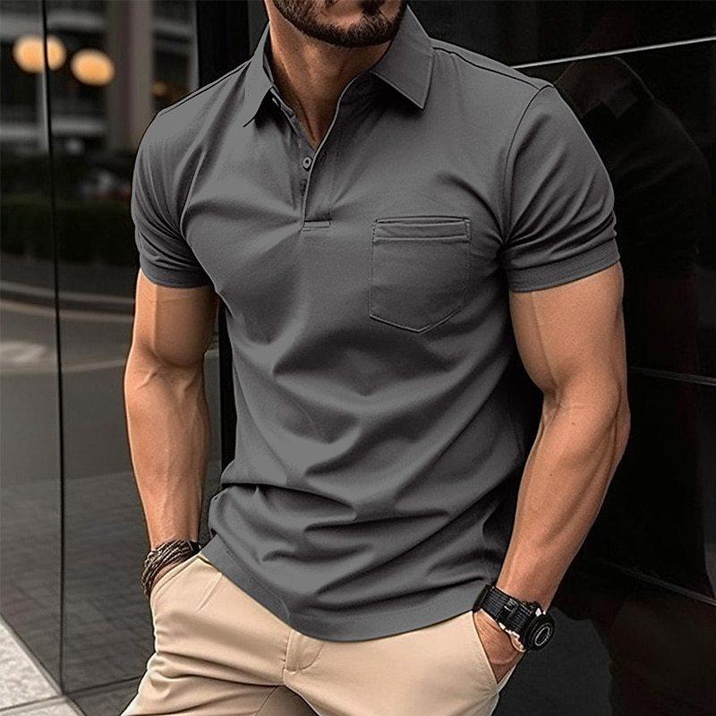 Herre Polo Shirt Elegant Åndbar 100% Bomuld-3