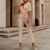 Dames Jumpsuit V-Hals Halve Mouwen Polyester Flatterende Pasform-5