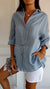 Dame Skjortebluse Elegant Plisseret Design Bæredygtige Materialer