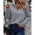 Kvinders V-hals Sweater i Blød Bomulds- og Silke Blanding 5