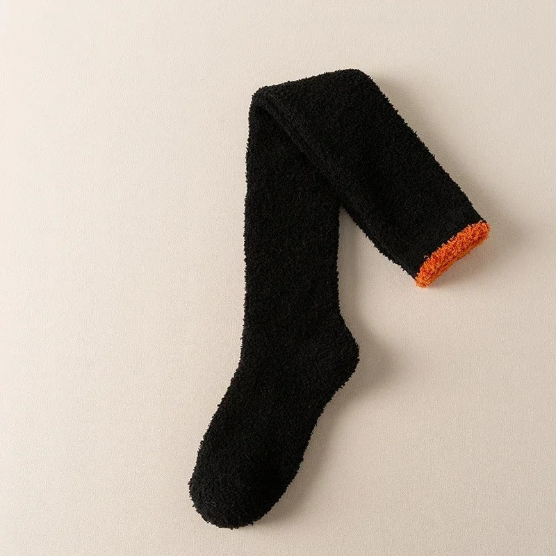 Coral Fleece Over-knæ høje sokker