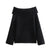 Off Shoulder strikket sweater til kvinder