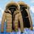 Herre fleece pelsdun bomuldsparka