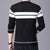 Patchwork-pullover med O-hals til mænd