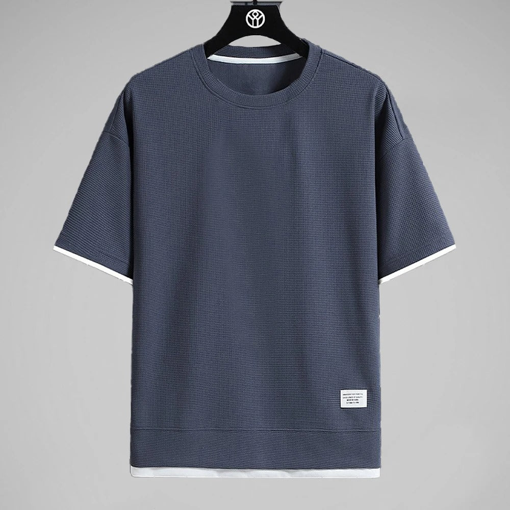Premium vaffel-T-shirt til mænd