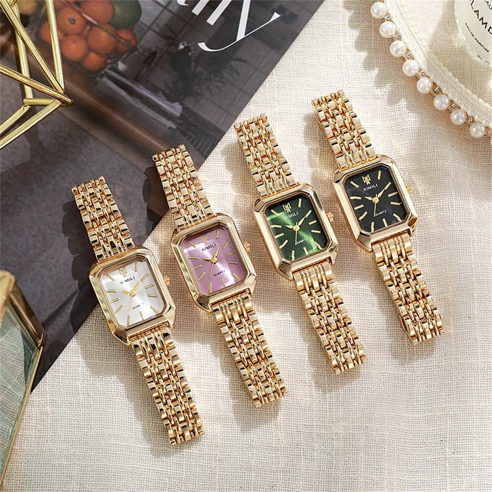 Kvinders Light Luxury Square Watch