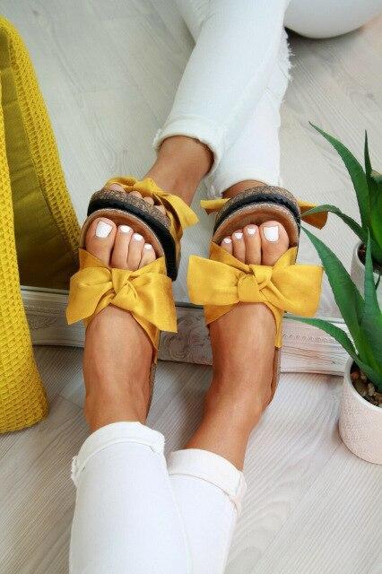 Dame Sandaler Komfortabelt Design Åndbart Stof-3