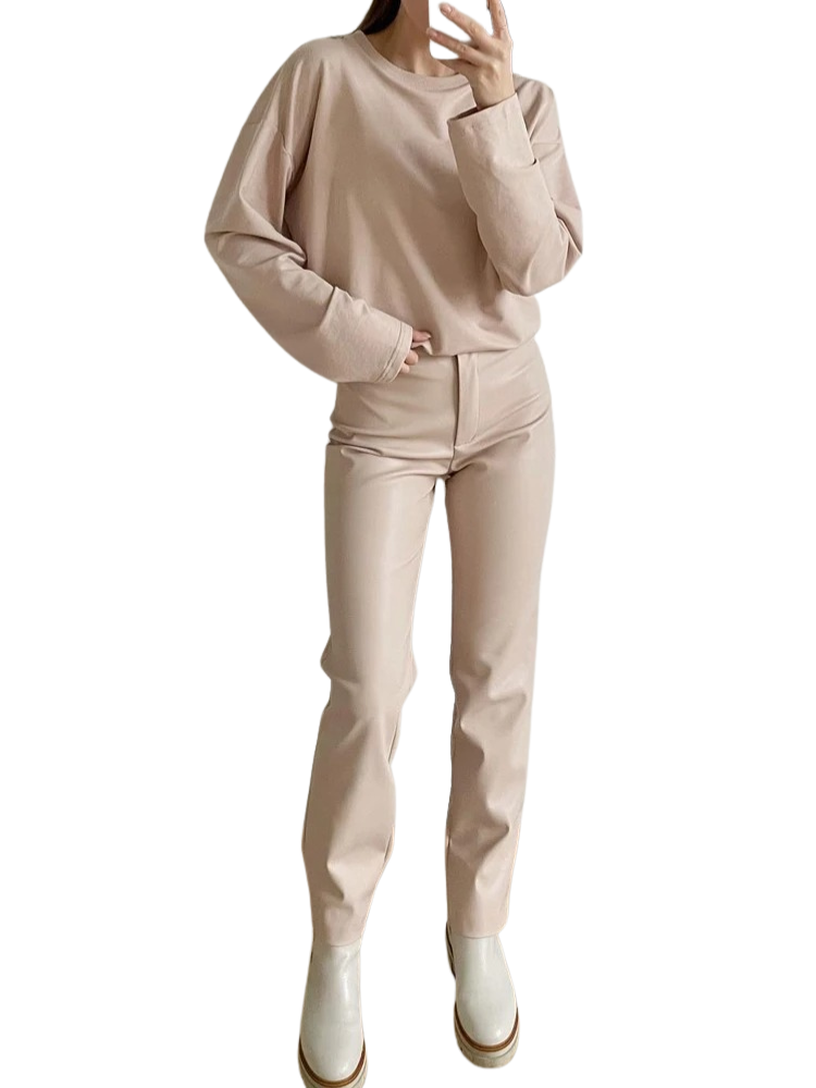 Klassiske læderbukser til kvinder