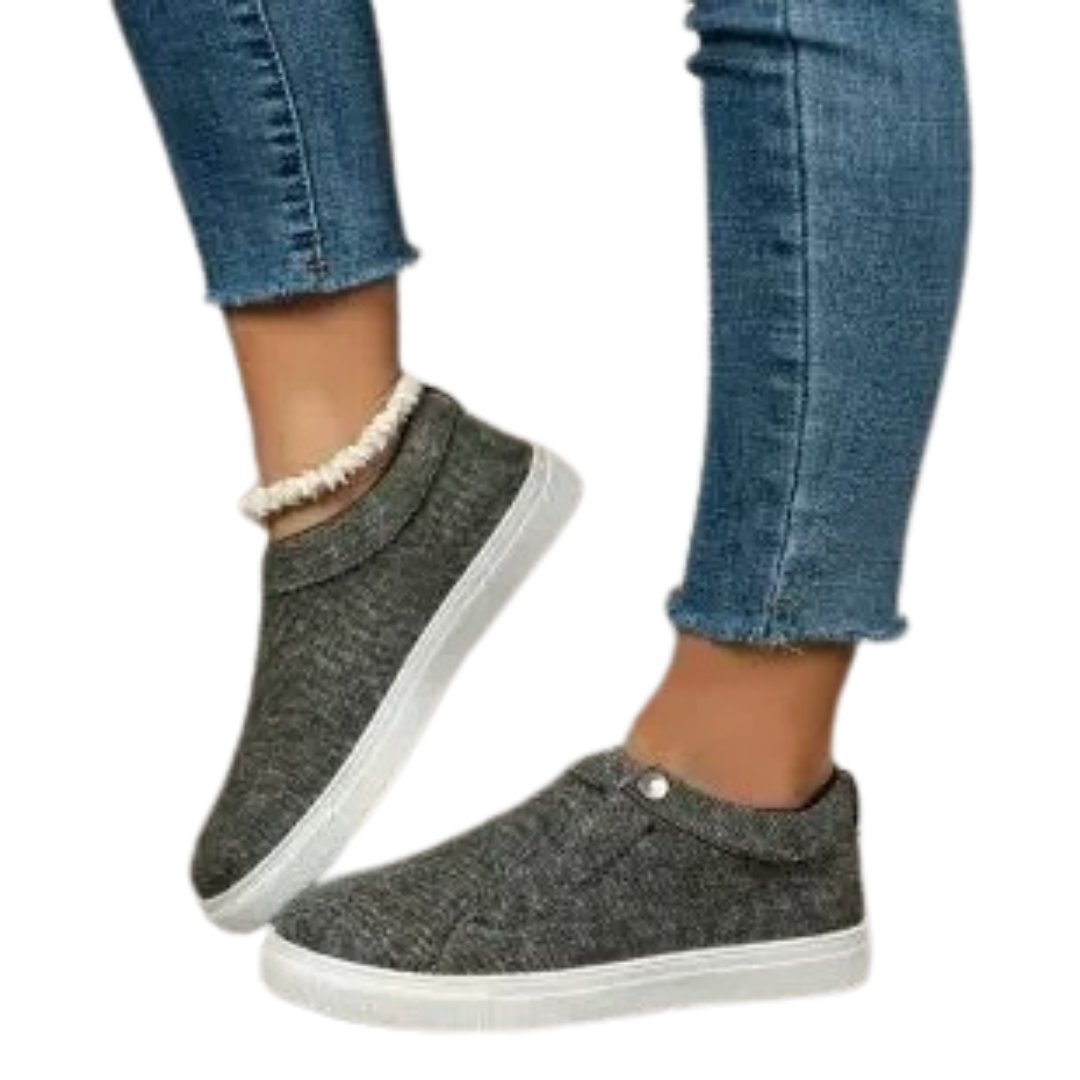 Flade lærredssko til kvinder