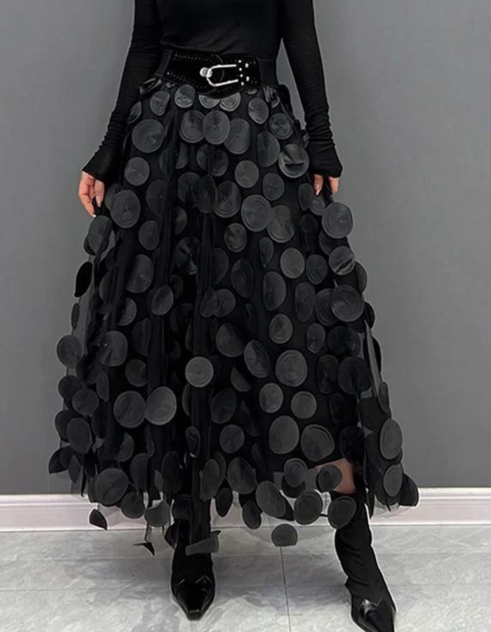 3D Polka Dot Tulle Mesh Skirt til kvinder