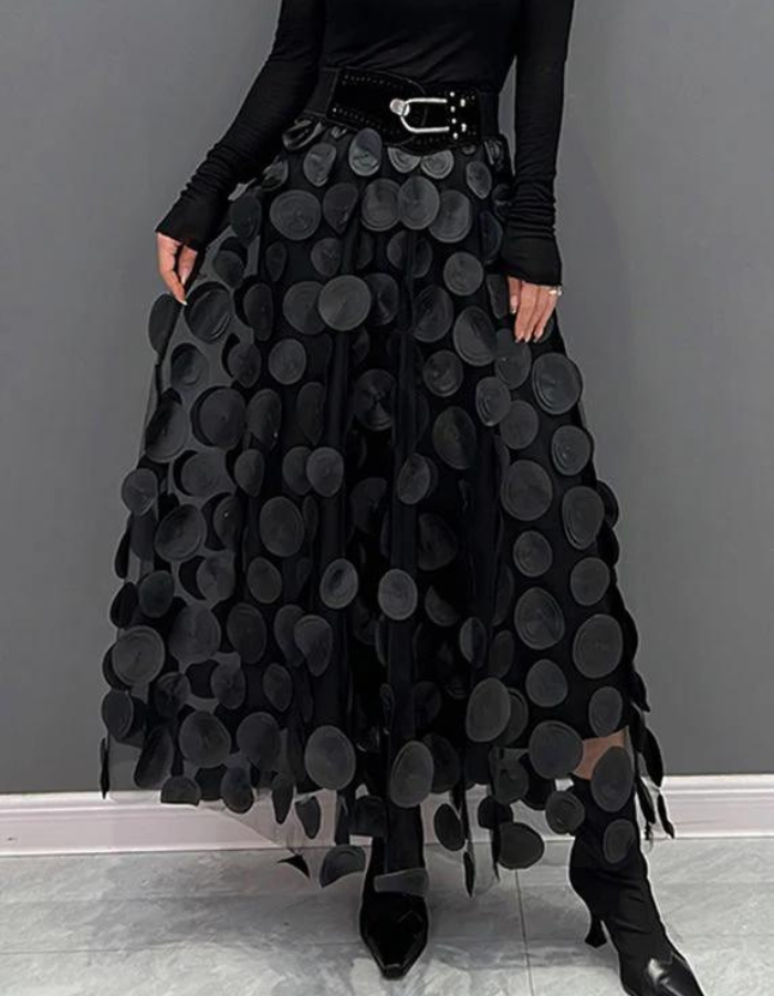 3D Polka Dot Tulle Mesh Skirt til kvinder