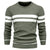 Patchwork-pullover med O-hals til mænd