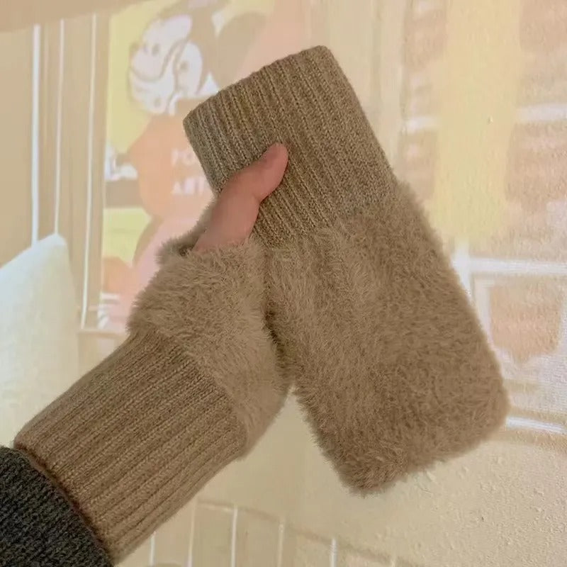Halvfinger Fleecehandsker