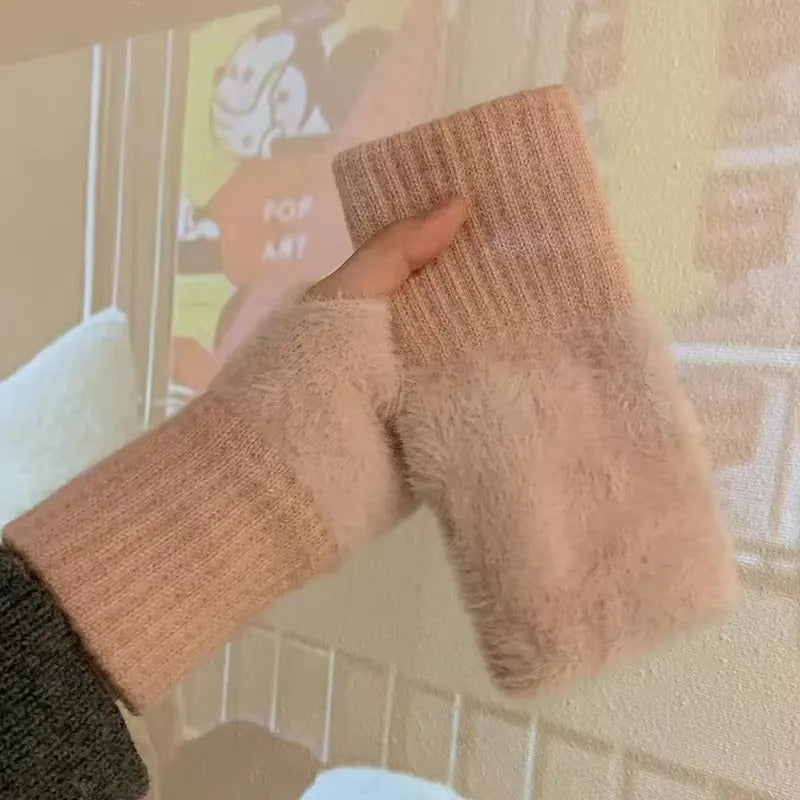 Halvfinger Fleecehandsker