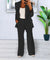 Variant image for Kvinders Afslappet Sæt Sort Moderne Blazer Polyester-9