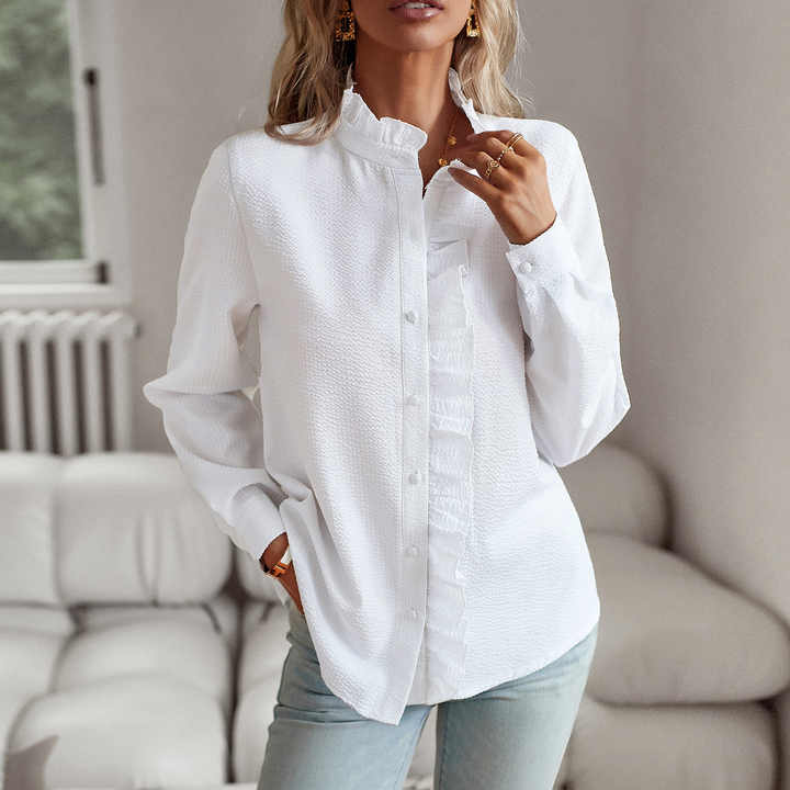 Variant image for Kvinders Elegant Bluse Lange Ærmer 100% Bomuld-9